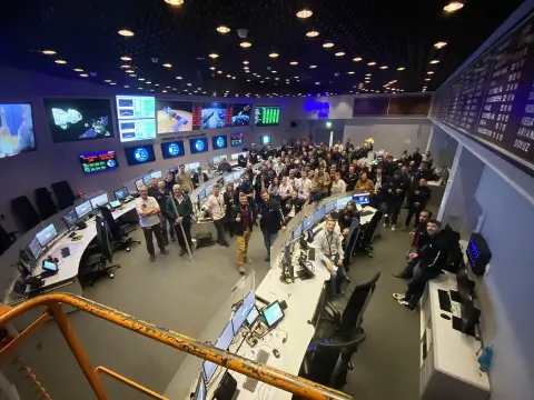 Hauptkontrollraum im ESA-Zentrum ESOC in Darmstadt