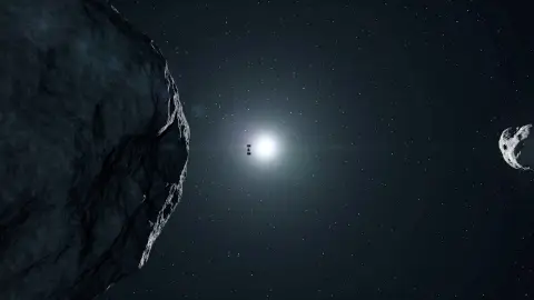 Raumsonde Hera fliegt am Asteroiden Didymos vorbei