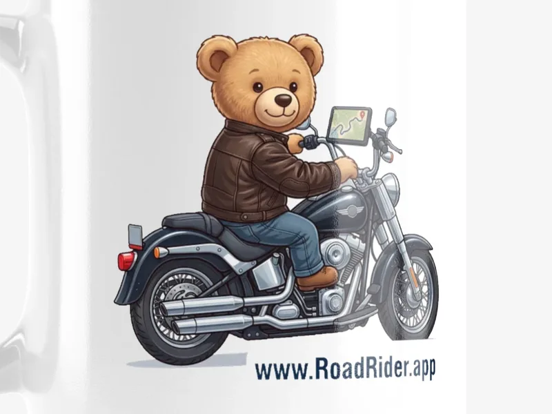 Close-up: RoadRider Cruiser Mug, logo on the fabric