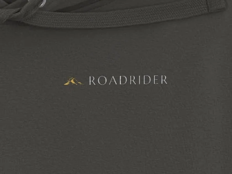 Close-up: RoadRider Summit Hoodie, logo on the fabric